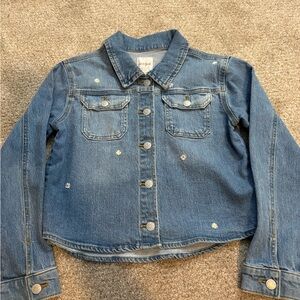 Cat & Jack Embroidered Blue Jean Shirt Jacket NWOT